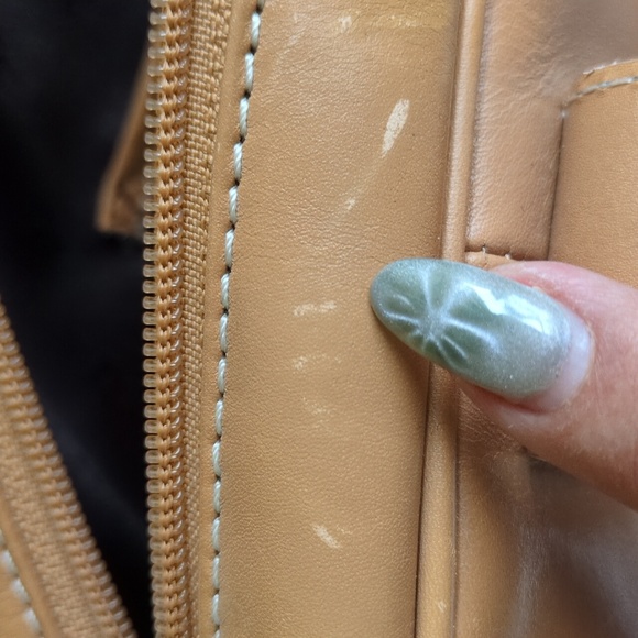 Kenneth Cole NY Tan Leather Satchel - Picture 11 of 12